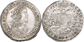 FERDINAND III (1637 - 1657)&nbsp;
1/2 Thaler, 1651, 14,14g, Husz 1253, Husz 1253&nbsp;

about EF | about EF