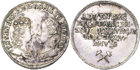 MARIA THERESA (1740 - 1780)&nbsp;
Silver Jeton Visit of Joseph II and Leopold to the Mining Towns of Upper Hungary, 1764, 2,2g, 21 mm, Ag 900/1000, M...
