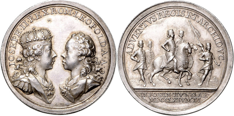 MARIA THERESA (1740 - 1780)&nbsp;
Silver medal Visit of Joseph II and Leopold (...