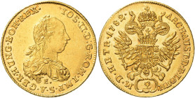 JOSEPH II (1765 - 1790)&nbsp;
2 Ducats, 1782, E, 6,98g, Her 11, E. Her 11&nbsp;

EF | EF