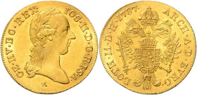 JOSEPH II (1765 - 1790)&nbsp;
1 Ducat, 1787, A, 3,49g, Her 29, A. Her 29&nbsp;

EF | EF