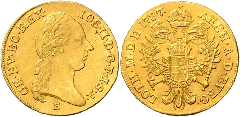 JOSEPH II (1765 - 1790)&nbsp;
1 Ducat, 1787, E, 3,48g, Her 15, E. Her 15&nbsp;...