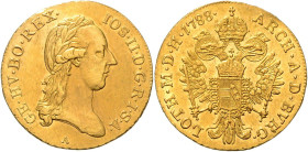 JOSEPH II (1765 - 1790)&nbsp;
1 Ducat, 1788, A, 3,48g, Her 30, A. Her 30&nbsp;

EF | EF