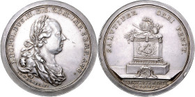 LEOPOLD II (1790 - 1792)&nbsp;
Silver medal Coronation of Leopold as Holy Roman Emperor in Frankfurt, 1790, 29g, 45 mm, Ag 900/1000, J. P. Werner, Mo...
