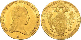 FRANCIS II / I (1792 - 1806 - 1835)&nbsp;
1 Ducat, 1815, B, 3,49g, Früh 50, B. Früh 50&nbsp;

about UNC | UNC