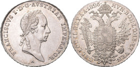 FRANCIS II / I (1792 - 1806 - 1835)&nbsp;
1/2 Thaler, 1826, A, 14,02g, Früh 253, A. Früh 253&nbsp;

about UNC | UNC