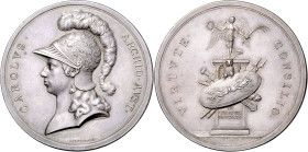 FRANCIS II / I (1792 - 1806 - 1835)&nbsp;
Silver medal To commemorate the Austrian Victory over the French at the Battle of Stockach (archduke Charle...