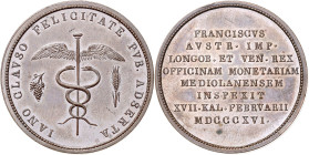 FRANCIS II / I (1792 - 1806 - 1835)&nbsp;
AE medal To commemorate the Visit of the Emperor to the Milan Mint, 1816, 23,31g, 37 mm, Mont 2444, 37 mm, ...