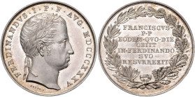 FERDINAND V / I (1835 - 1848)&nbsp;
Silver medal Ascent to the Throne, 1835, 12,4g, 34 mm, Ag 900/1000, A. Neuss, Haus 12, 34 mm, Ag 900/1000, A. Neu...