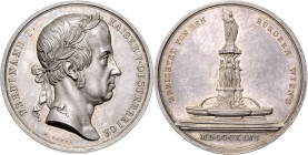 FERDINAND V / I (1835 - 1848)&nbsp;
Silver medal To commemorate the Construction of the Fountain Schwanthaler in Vienna Freyung, 1846, 56,88g, 49 mm,...