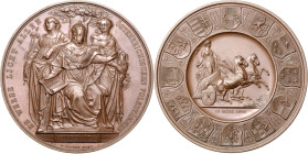 FERDINAND V / I (1835 - 1848)&nbsp;
AE medal To commemorate the Constitution 1848, 1848, 122,06g, 63 mm, W. Seidan, Haus 127, 63 mm, W. Seidan, Haus ...