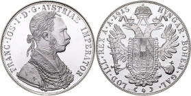 FRANZ JOSEPH I (1848 - 1916)&nbsp;
4 Ducats silver pattern coin, 1915, 14,2g&nbsp;

PROOF