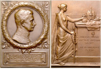 KAREL I (1916 - 1918)&nbsp;
AE Plaque To commemorate the Ascent to the Emperor´s Throne 21. 11. 1916, 1916, 136g, 75 x 56 mm, H. Kautsch, Nov XX A.*1...
