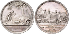 BOHEMIA&nbsp;
Silver medal Discovery of Thermal Springs in the year 762 in Teplitz, 1806, 22,08g, 43 mm, Ag 900/1000, A. Guillemard, Don 5217, 43 mm,...