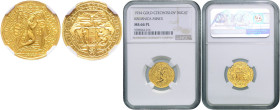 CZECHOSLOVAKIA&nbsp;
Gold medal (1 Ducat) Revival of Kremnitz´ Mining, 1934, Kremnica, 20 mm, Au 987/1000, A. Hám, MCH CSR1-MED9, Kremnica. 20 mm, Au...