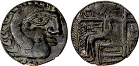 ARABIA (EASTERN): Anonymous, 1st century BC to 2nd AD, BI tetradrachm (8.90g), Potts-410, Mleiha series in the name of the long deceased Abi'el: head ...