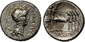 ROMAN IMPERATORIAL PERIOD: L. Cornelius Sulla & L. Manlius Torquatus, AR denarius (3.65g), travelling military mint, 82 BC, Crawford-367/5, Sydenham-7...