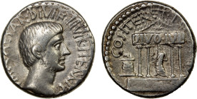 ROMAN IMPERATORIAL PERIOD: Octavian, AR denarius (3.92g), uncertain Italian mint, 36 BC, Crawford-540/2, Sydenham-1338, bearded bare head right, IMP C...