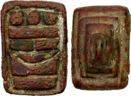 WESTERN LIAO: ca. 12th/13th century, AE seal (8.31g), Zeno-290176 (this item), private seal, stylized design, originally painted red, with much of the...