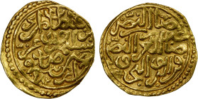 OTTOMAN EMPIRE: Murad III, 1574-1595, AV sultani (3.38g), Jaza'ir (Cezayir), AH982, A-1332.1, nice strike without any weakness, VF.
Estimate: USD 260...