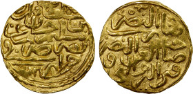 OTTOMAN EMPIRE: Murad III, 1574-1595, AV sultani (3.52g), Jaza'ir (Cezayir), AH982, A-1332.1, VF.
Estimate: USD 260 - 325
