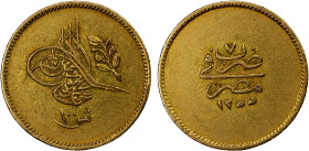 EGYPT: Abdul Mejid, 1839-1861, AV 100 qirsh (8.55g), Misr, AH1255 year 7, KM-235.2, VF-EF.
Estimate: USD 450 - 500