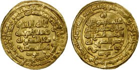 BUWAYHID: Mu'izz al-Dawla Ahmad, 939-967, AV dinar (4.82g), Madinat al-Salam, AH342, A-1542.2, Treadwell-Ms342G, bold VF.
Estimate: USD 300 - 350