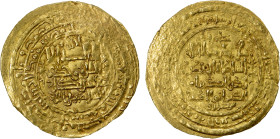 GREAT SELJUQ: Barkiyaruq, 1093-1105, AV dinar (3.14g), Zanjan, AH495, A-1682.1, citing the local governor Khass Beg, clear mint & date, slightly crude...