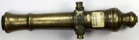 BRUNEI: brass cannon money (637g), 19th to early 20th century, Opitz p.100 (plate example), cf. SS-60, 179mm, lovely old example, VF-EF, R, ex Charles...