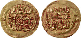 GHORID: Mu'izz al-Din Muhammad, 1171-1206, AV dinar (4.13g), Dâwar, ND, A-1759, central circle both sides, mint name above obverse field, EF, R.
Esti...