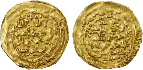 ZANGIDS OF AL-MAWSIL: Mahmud, 1219-1233, AV dinar (4.36g), al-Mawsil, AH621, A-1869, rough strike, crude VF.
Estimate: USD 280 - 325