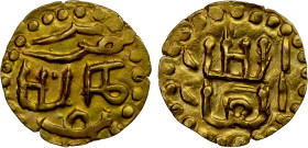 SAMUDRA-PASAI: Sultan Murdhi, ca. 1500, AV mas (0.50g), Leyten SP-19, legends murdhi / malik al-zahir // al-sultan al-'adil, ruler known only from his...