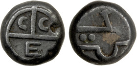 SUMATRA: Benculen Presidency, AR 3 fanam (3.25g), ND (ca. 1690s), KM-3, struck at Madras by the British East India Company for use at Bencoolen (Fort ...