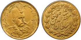 IRAN: Muzaffar al-Din Shah, 1896-1907, AV toman, Tehran, AH1318, KM-995, a lustrous nearly mint state well struck example, PCGS graded AU58.
Estimate...