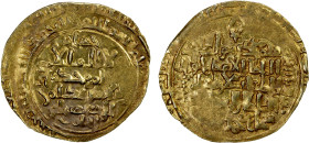 ATABEGS OF KHUZESTAN: Husam al-Din Aydughdi, ca. 1155-1175, AV dinar (2.03g), 'Askar, AH56x, A-1921K, citing the Great Seljuq brothers Arslan b. Tughr...