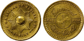 INDIA: M/S. Manilal Chimanlal & Co, AV tola (11.65g), Bombay, ND, KM-X45, "Diamond Fine Gold".9950 fineness, sun with rays // denomination, Unc.
Esti...
