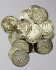 ABBASID: LOT of 21 silver dirhams, from the mints of al-Ahwaz AH322 (al-Qahir); al-Basra 284 (2 pcs) and 291; Isbahan 225; Faris 224; Marw 216; Nasibi...