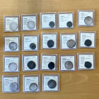 ABBASID: LOT of 18 coins, including of al-Mu'tadid (1 pc), al-Radi (1), al-'Abbas b. Muhammad (2), Salih b. 'Ali (1), Ahmad (1), Sa'id b. Yahya (2), a...