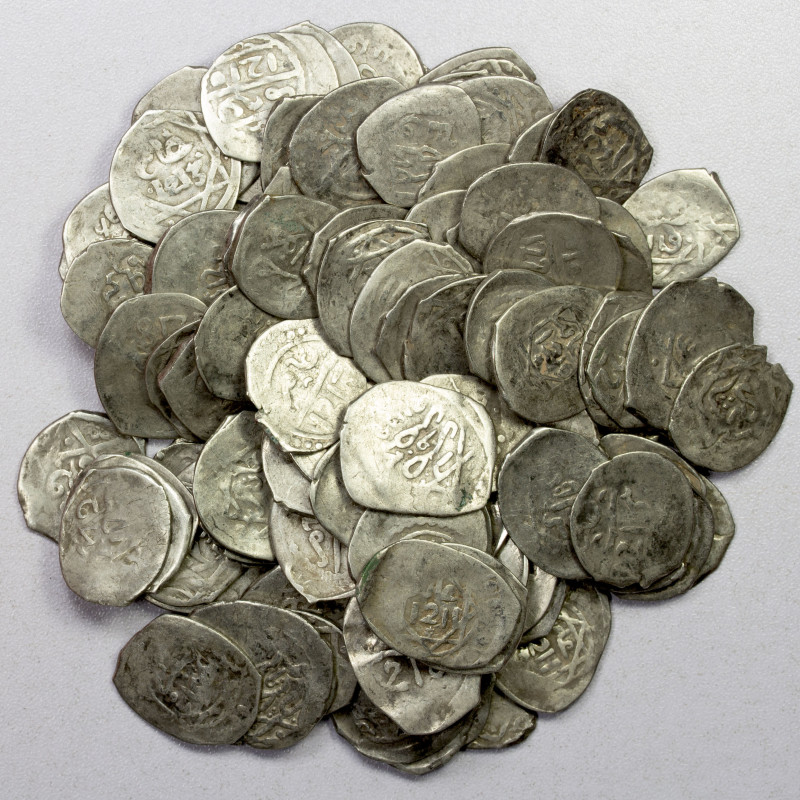 ALAWI SHARIF: Sulayman, 1793-1822, LOT of 121 silver dirhams, types A-622, 624, ...