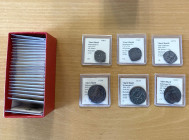 ALAWI SHARIF: LOT of 28 coins, including Copper: ¼ falus (1 pc), fals (falus) (9), 2 fals (falus) (10), 4 fals (falus) (5), and Silver: dirham (3); av...