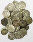 FATIMID: LOT of 63 silver coins, mostly ½ dirhams and a few ¼ dirhams of al-Mu'izz, al-'Aziz, and al-Hakim, plus a few later pieces, probably none wit...