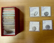 AYYUBID: al-Kamil Muhammad I, 1218-1238, LOT of 47 silver coins, including the mints of Dimashq (full dirhams, 25 pc, types A-812.1, 812.2, 812.3, and...