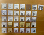 AYYUBID: al-Nasir Yusuf II, 1236-1259, LOT of 27 silver dirhams and 14 halves, from the mint of Dimashq, controlled by Yusuf II AH648-658, including f...