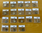 QASIMID: LOT of 18 silver dirhams, all pieces issued by al-Mahdi Muhammad (Album types 1141.1, 1141.2, 1141.3, 1141.4 and 1141.5), dates include AH111...
