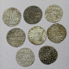 SELJUQ OF RUM: Qilij Arslan IV, 1257-1266, LOT of 8 silver dirhams, including the mints of Erzincan, Konya, Lu'lu'a, Sarus, and Sivas, all in decent V...