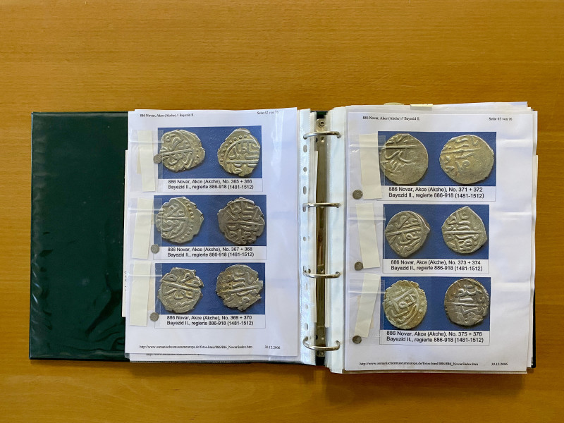 OTTOMAN EMPIRE: Bayezit II, 1481-1512, LOT of 159 silver akçes, all are silver a...