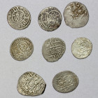 OTTOMAN EMPIRE: LOT of 8 silver dirhems, Selim II: Baghdad, both dated AH974; Murad III: Musul (al-Mawsil) DM, and Halab 982; Mehmet III: Halab 1003 a...