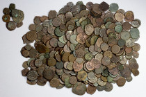 OTTOMAN EMPIRE: LOT of about 440 unidentified AE mangirs, a variety of different types, 14th to 17th century, average VG to Fine, but lower quality; m...