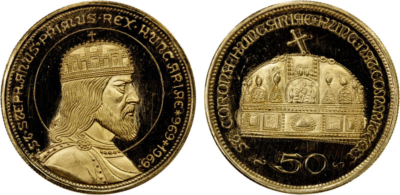 HUNGARY: People's Republic, AV 50 pengo, 1969, Numista-319349, 1000th Anniversar...