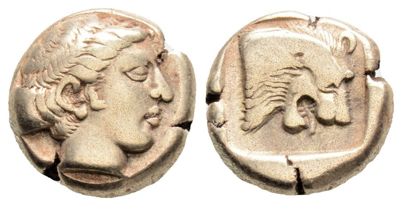Greek
LESBOS, Mytilene (Circa 454-428/7 BC)
EL Hekte (5.5mm, 2.52g)
Obv: Head of...